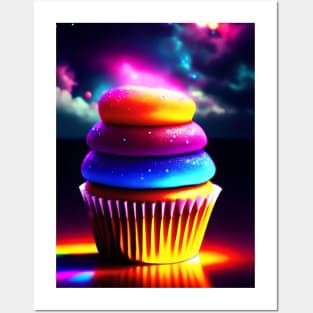 Metallic Cupcake Posters and Art